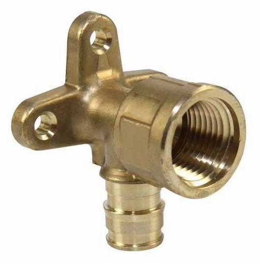 ProPEX LF Brass Drop Ear Elbow, 1" PEX x 1" FIP
