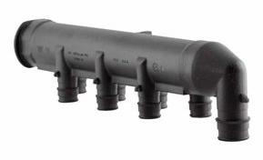 3/4" EP Branch Multi-port Elbow, 7 outlets with mounting clips