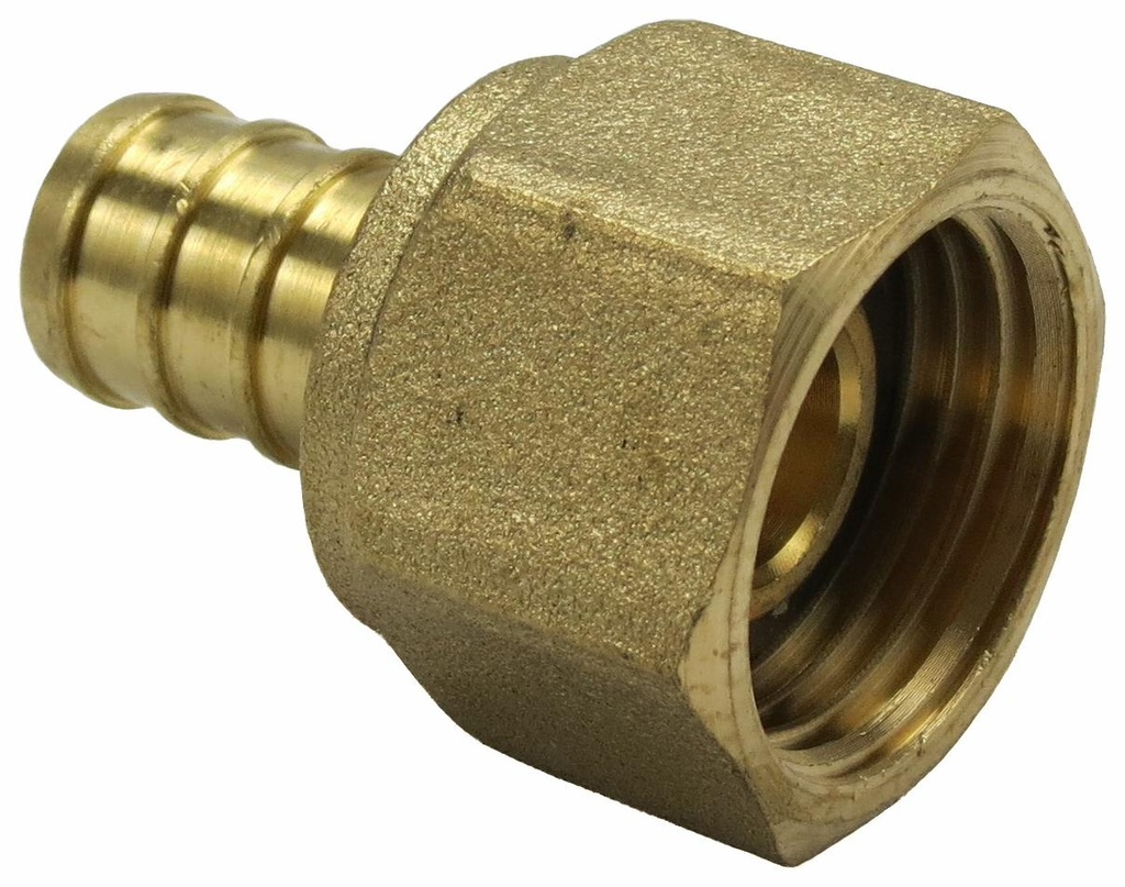 1/2" Brass Pex x FIP Swivel Adapter w/Nut NL