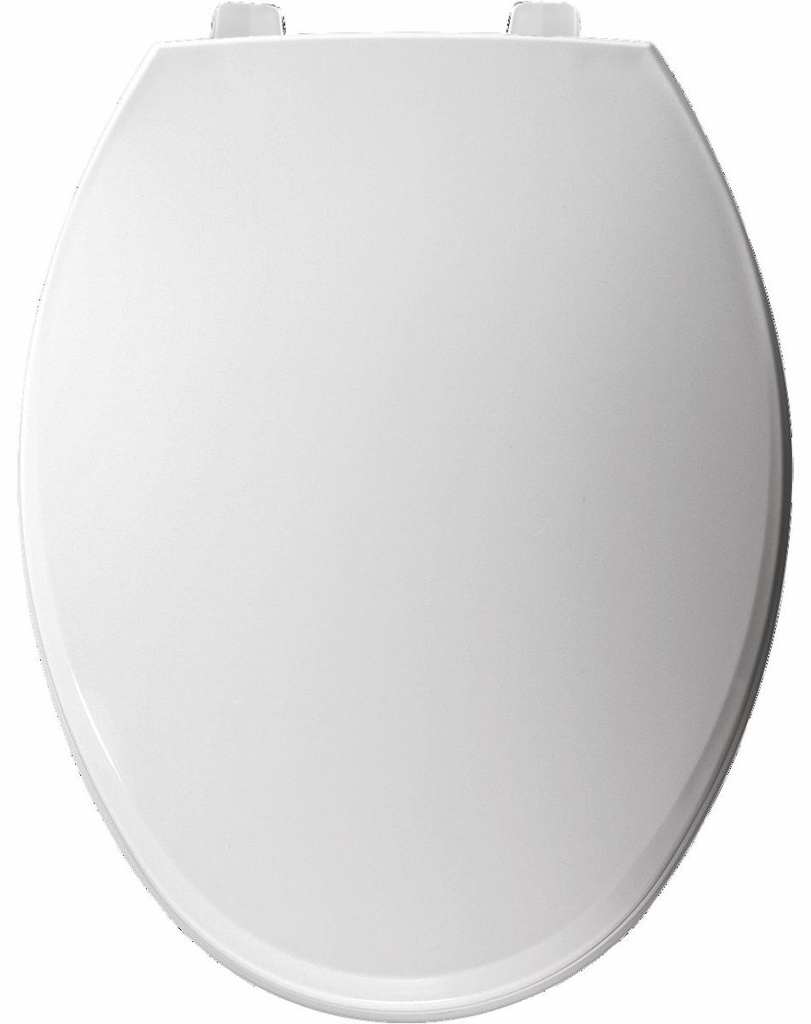 Elongated Hospitality Plastic Toilet Seat With Cover and STA-TITE Hinges