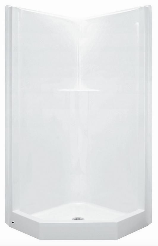 Bathcove 37" x 37" Center Drain Neo-Angle Shower Stall