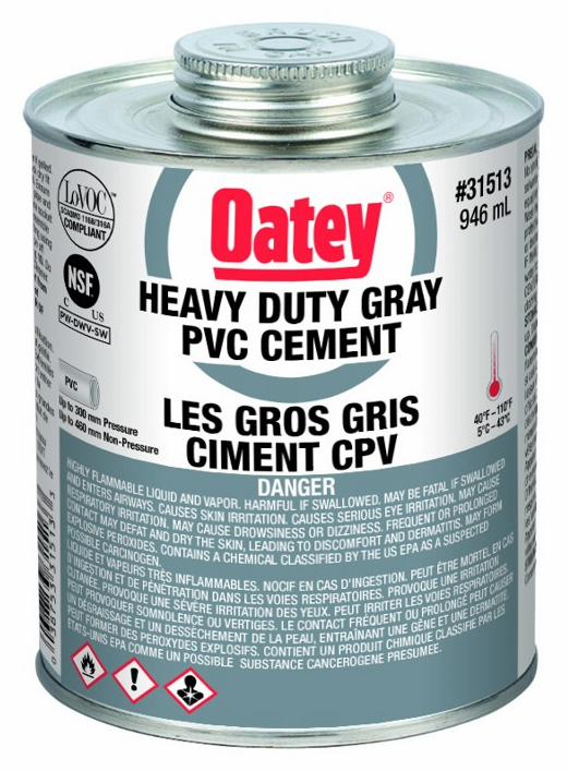 946ml Heavy Duty PVC Cement Grey
