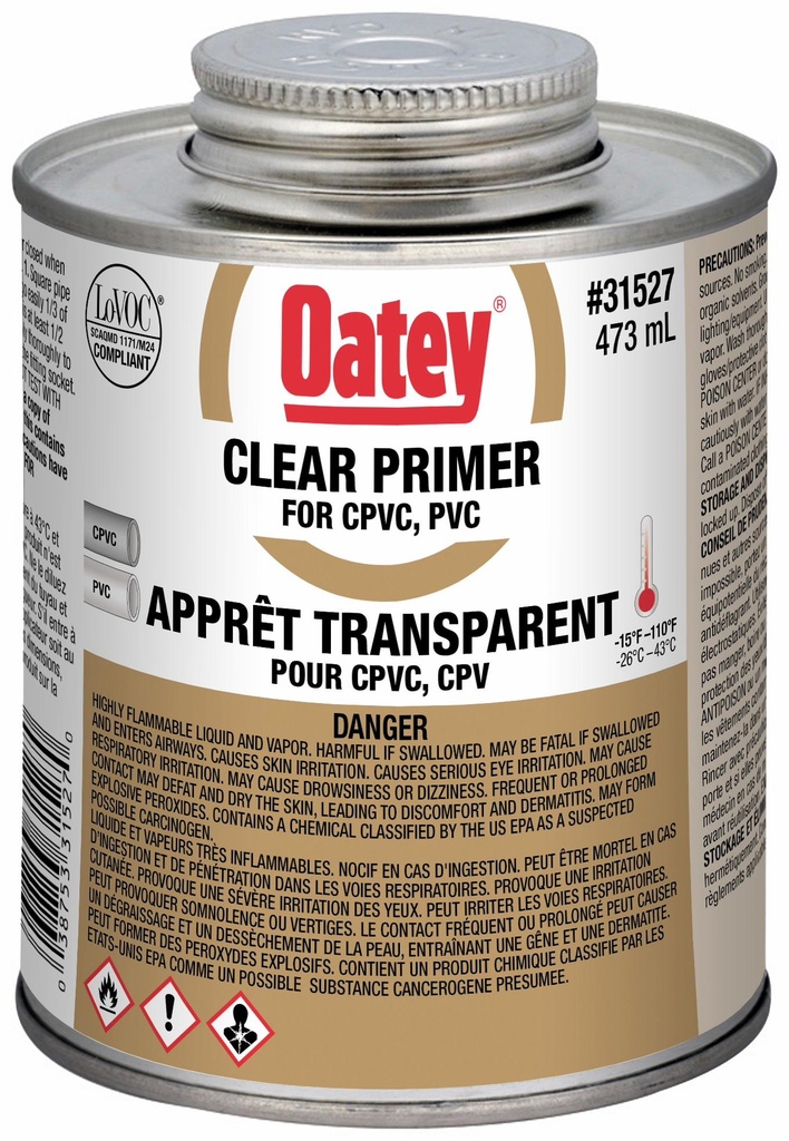 473ml PVC/CPVC Primer Clear