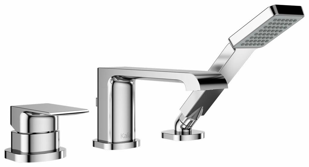 Sobrio Pressure Balance 3-Piece Roman Tub Filler with Hand Shower