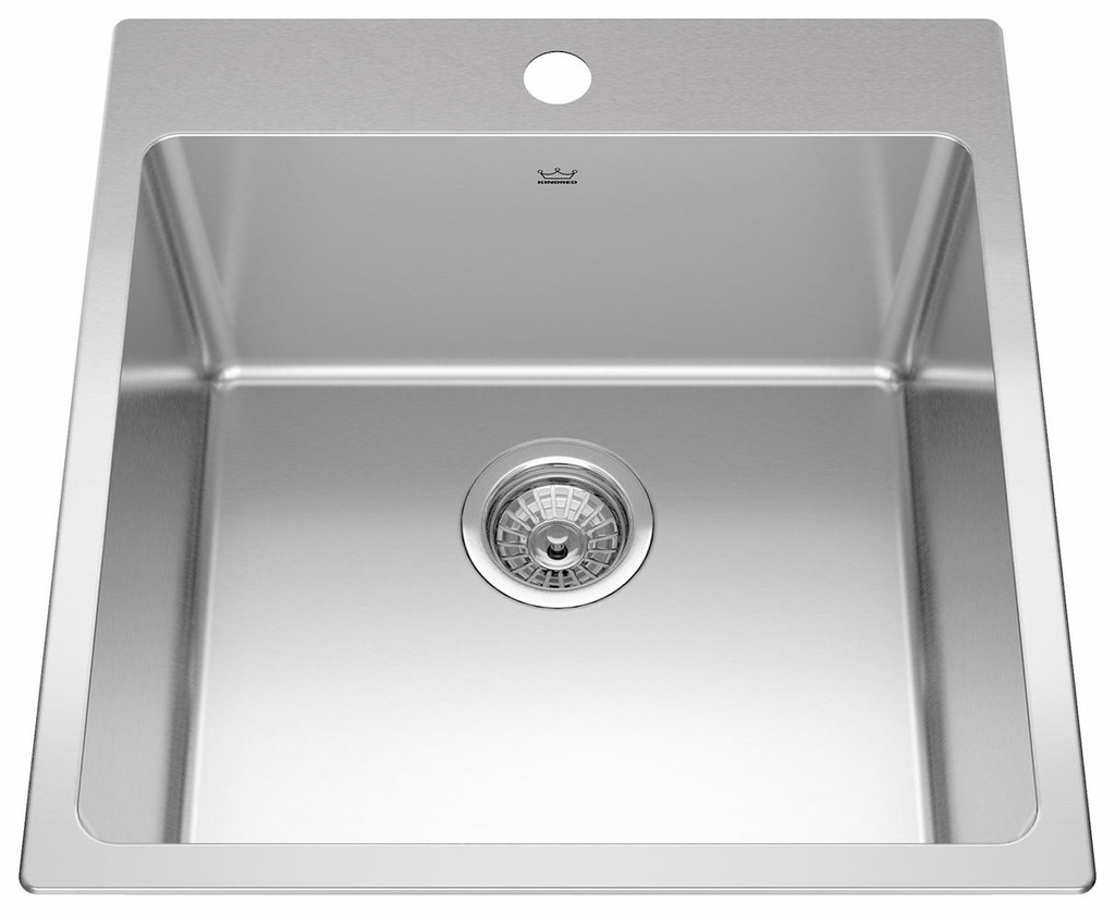 Brookmore 19-15/16" 1-Hole 1 Bowl Drop-In Kitchen Sink