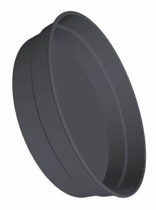 14" Spun Plug/Tee Cap Galvanized