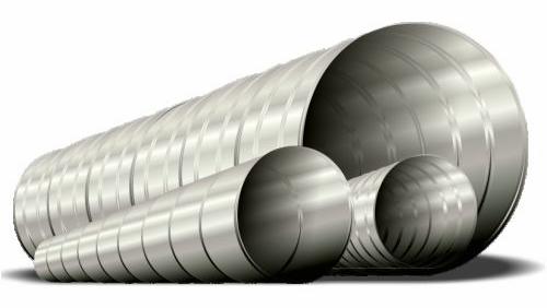 4" x 10' Spiral Pipe 26ga Y/L 2LC (per foot)