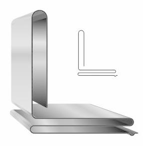 1" x 10' Standing Slip Cleat 24ga (per foot)