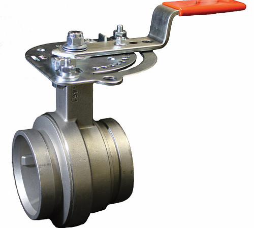 4" Vic-300 MasterSeal Butterfly Valve w/Handle for Potable Water SS Series 861
