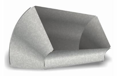 8" x 12" Short Way 45 Degree Duct Elbow