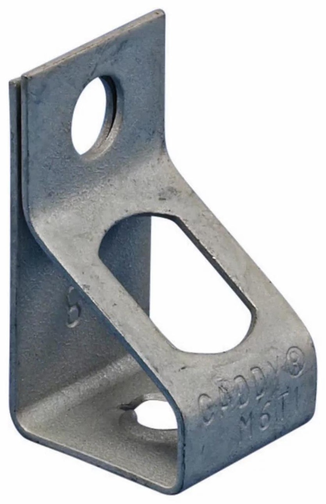 Thread Install Rod Hanger, 0.375" (9 mm) Hole 1, Threaded, 0.25" (6 mm) Hole 2