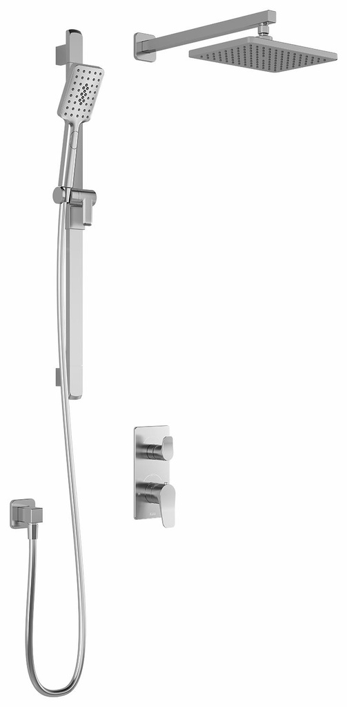 Moroka TD2 Thermostatic Integrated Diverter Shower System with Wall Arm (less valve)