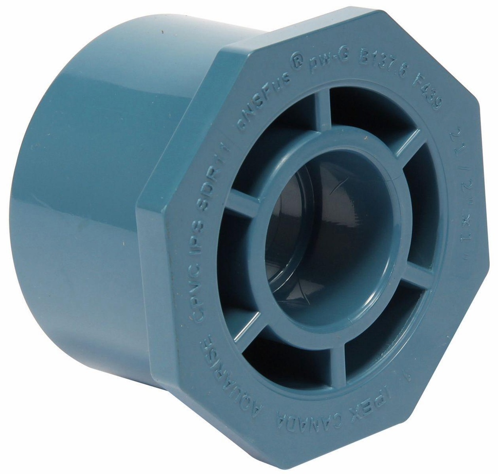 2 1/2"x1" CPVC RED. BUSHING SPxS AQUARISE