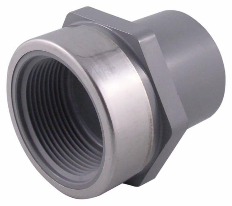 1 1/2" CPVC SCH80 FEMALE ADPT SPxFPT SS REINFORCED