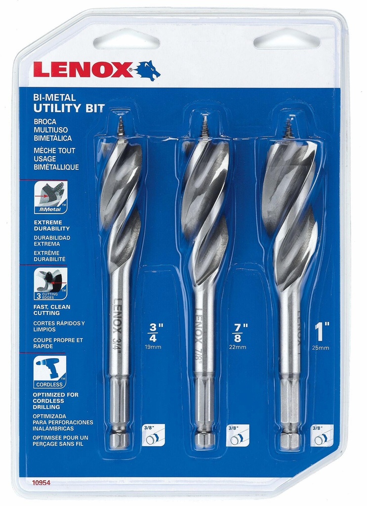 10954-300S General Bi-Metal Utility Bit Kit, 3-Piece