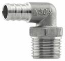 SSPEX-ME05 - '1/2" MPT 304SS Crimp PEX Male Elbow - F1807'
