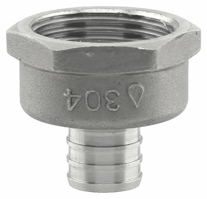 SSPEX-FA0710 - '3/4" x 1" FPT 304SS Crimp PEX Female Adapter - F1807'