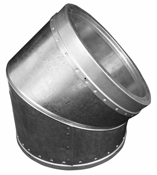 10" Double Wall 45 Degree Elbow