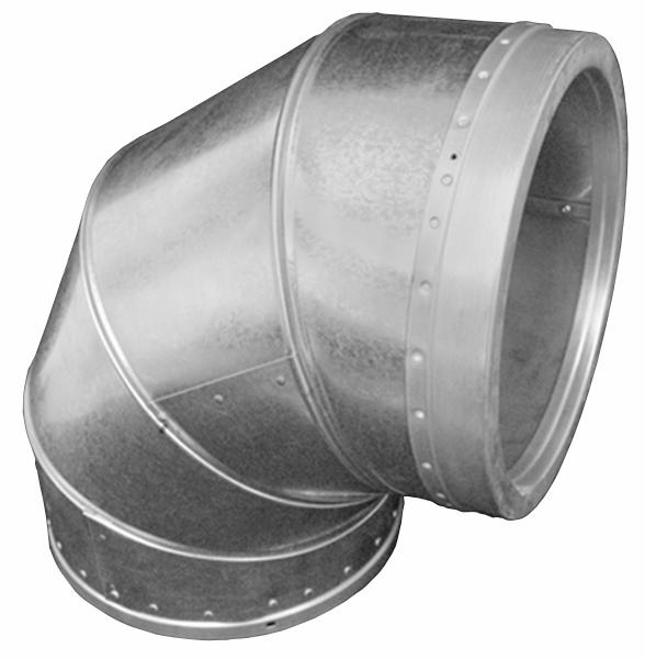 12" Double Wall 90 Degree Elbow