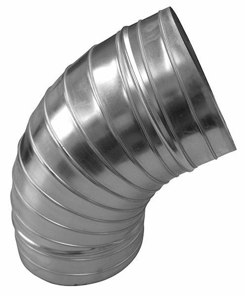 9" Spiral 45 Degree Elbow 1-1/2" Centerline