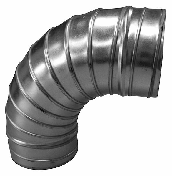 7" Spiral 90 Degree Elbow 1-1/2" Centerline