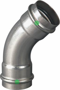 3/4 P/P STAINLESS STEEL CXC 45° ELBOW