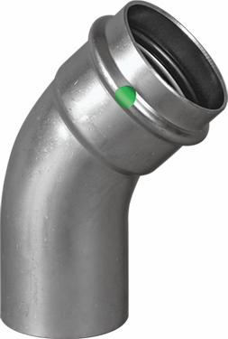 1-1/2 P/P STAINLESS STEEL CXFTG 45° ELBOW