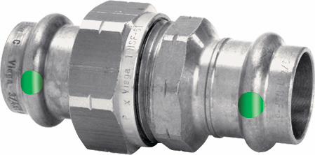 1 P/P STAINLESS STEEL UNIONS