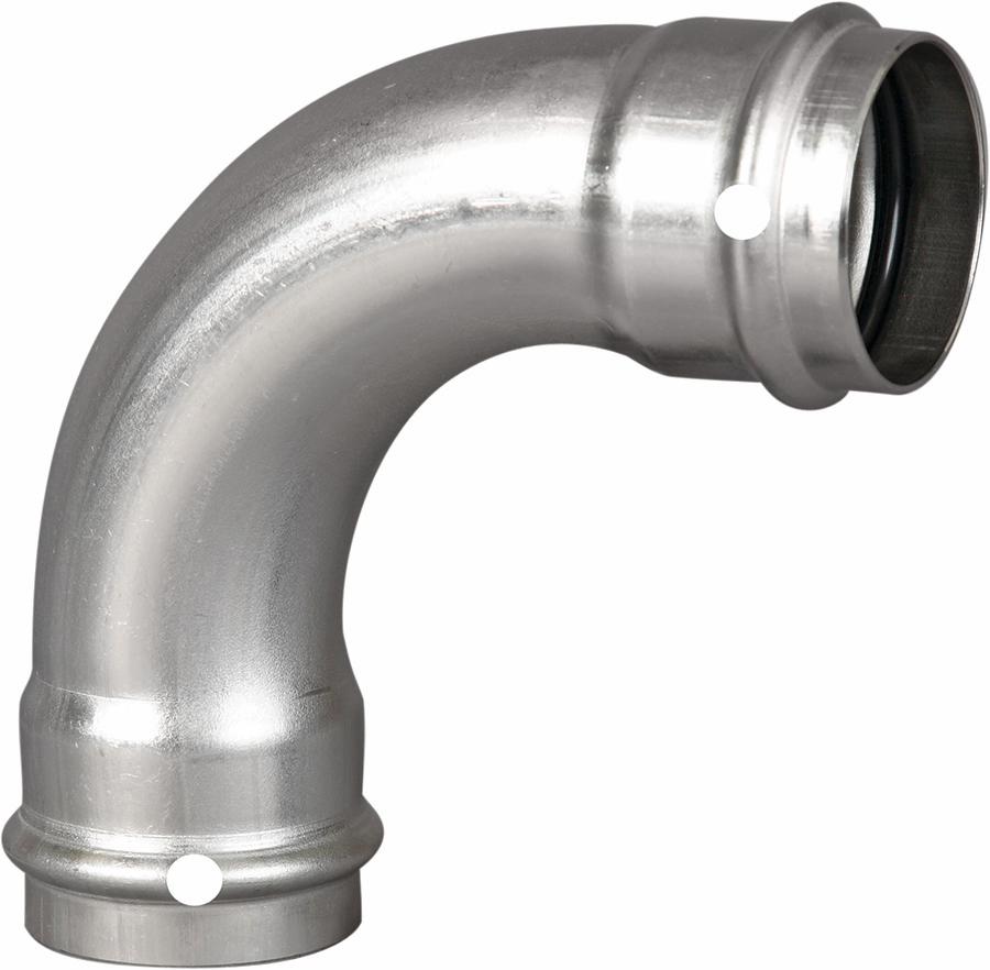 3/4 P/P STAINLESS STEEL CXC 90 ELBOW W/FKM