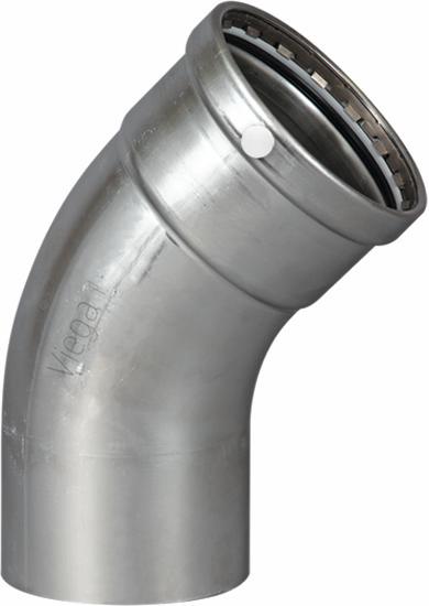 3 P/P STAINLESS STEEL CXFTG 45 ELBOW W/FKM