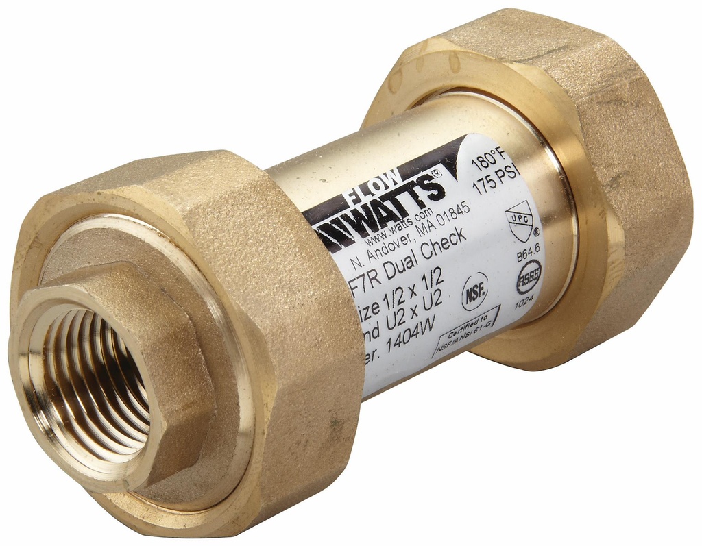 1/2 x 1/2 In LF7RU2-U2 1/2 X 1/2 Dual Check Valve