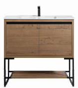 [2547840] Selby 36" x 18" 2-Door Vanity with Metal Base (Cabinet Only)