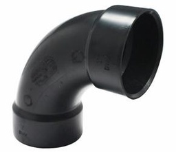 [7629903] ABS DWV 3" 90D ELL LONG SWP HXH BLK
