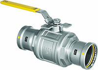 [6536166] Viega MegaPressG ball valve Smart Connect Technology Carbon steel P1: 2-1/2; P2: 2-1/2