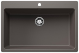 [1217236] Liven 33 1 Bowl Dual Mount Silgranit Kitchen Sink