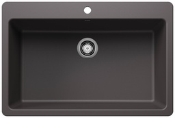 [1217233] Liven 33 1 Bowl Dual Mount Silgranit Kitchen Sink