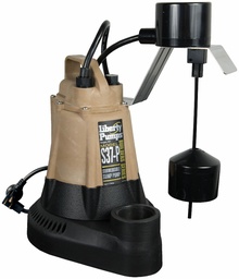 [1582505] 1/3 HP 1-Phase 115V Sump Pump Vertical Float Piggy Back Plug with 10' Cord