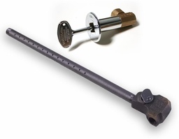 [4071052] LOG LIGHTER 90 CHROME NATURAL GAS TRIM+KEY