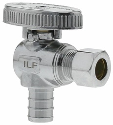 [3501000] 08SVA-05PNL - 'No Lead 1/2"Pex x 3/8"Comp 1/4 Turn, Angle Supply Valve'