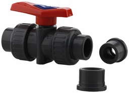 [7642241] 3/4" FPT Union PVC Ball V. Dlx PTFE Seat - Epdm O-Ring Seal'