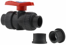 [7642246] PVC Ball Valve 1" FPT or Slip Union