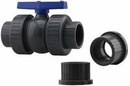 [7642227] 0925-25NL - '2-1/2" FPT Union PVC Ballv.Dlx PTFE Seat - Epdm O-Ring Seal'