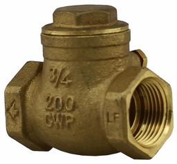 [3505042] 08060411NL - 'No Lead 3/4"FPT Swing Check'