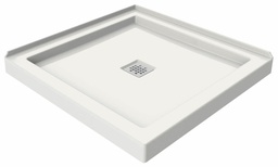 [6451714] B3Square 3636 Center Drain Corner Shower Base
