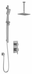 [3744315] SquareOne TD2 Thermostatic Integrated Diverter Shower System with Vertical Ceiling Arm