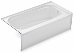 [6459910] TOF 60" x 30" RH Drain Alcove Tub