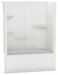 [6455110] Allia TS-6032 RH Drain Alcove 1-Piece Tub & Shower