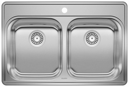 [1203000] Essential 1-Hole 2 Bowl Drop-In Sink