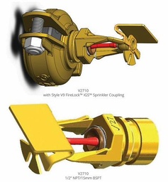 [6677157] 1/2" Quick Response 286F K5.6 Horizontal Sidewall Sprinker Head White FireLock V2710