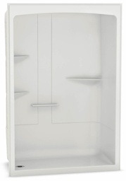 [6451810] Allia SHR-6034 RH Drain Alcove 1-Piece Shower with LH Seat